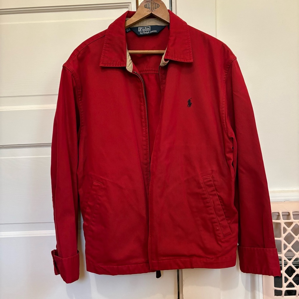 Red canvas jacket